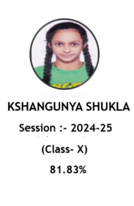 KSHANGUNYA SHUKLA (Class - X)